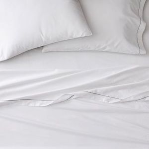 West elm 400 Thread Count Organic Sateen Queen flat Sheet